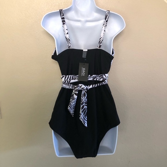 Daci Women’s Crossover High Waisted Cutout Open Back One Piece Swimwear Size 14W - Picture 6 of 15